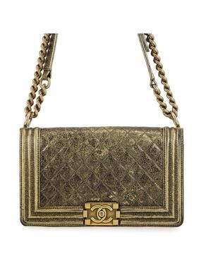 Chanel Boy Flap Bag Quilted Crackled #357278C35B